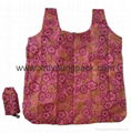 Promotional custom reusable foldable nylon tote bag