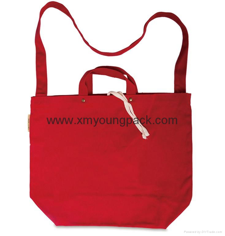 Fashion red custom handmade handbag canvas bag