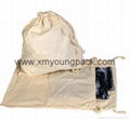 Promotional custom large 100% natural cotton canvas laundry bag 1