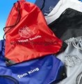 Personalized custom waterproof lightweight nylon gym sack drawstring bag