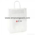 Promotional custom printed luxury ribbon handle paper gift bag 