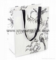 Custom printed promotion 100% recycled white craft gift paper bag