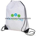 Personalized custom waterproof lightweight nylon gym sack drawstring bag