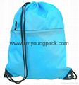 Personalized custom waterproof lightweight nylon gym sack drawstring bag