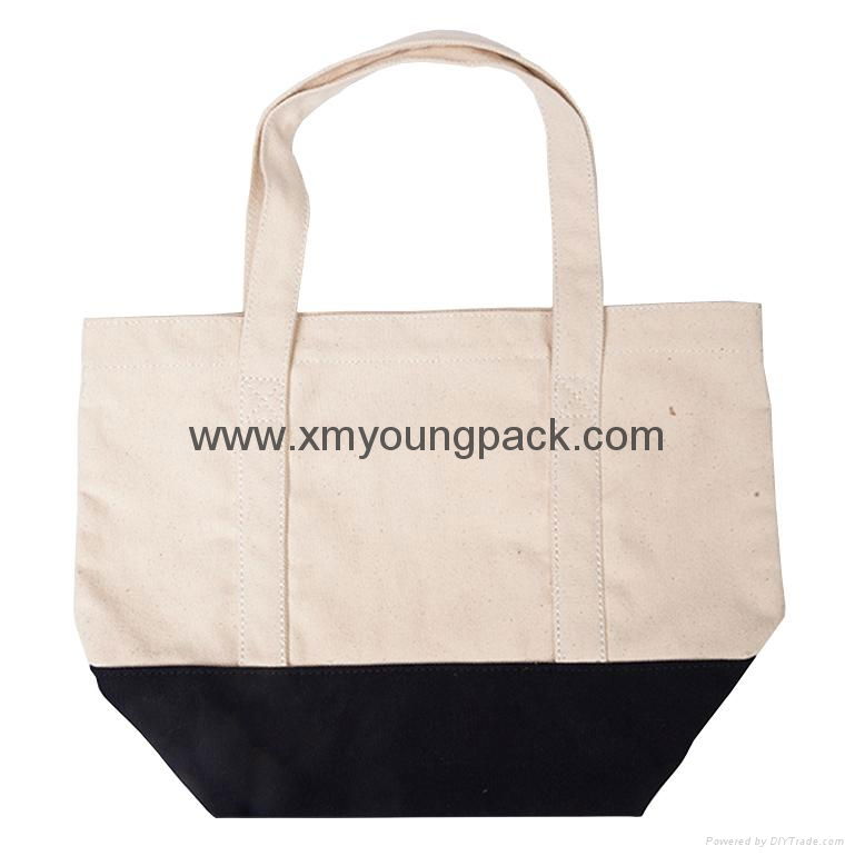 Promotional custom printed eco friendly reusable 100% natural cotton tote bag 4