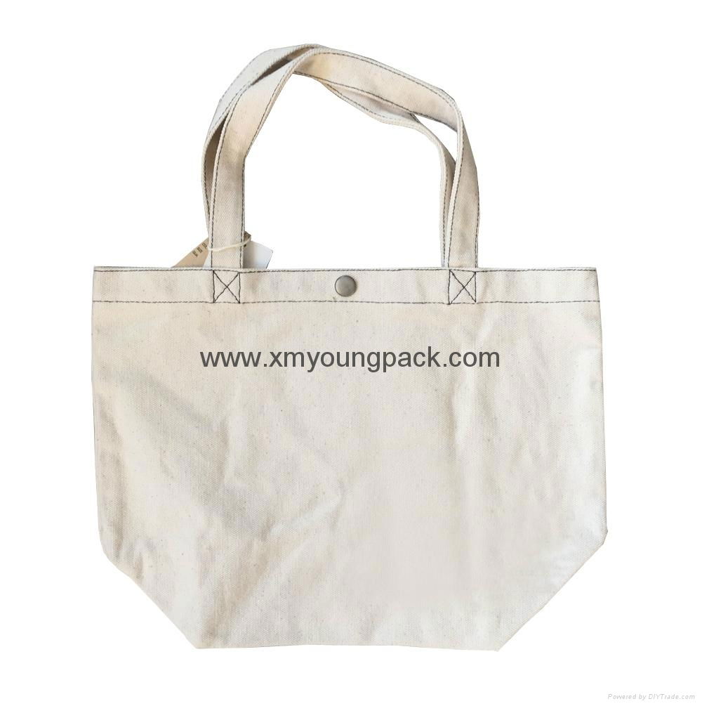 Promotional custom printed eco friendly reusable 100% natural cotton tote bag 5