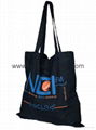 Promotional custom printed reusable 100% natural cotton long handle calico bag