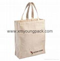 Promotional custom printed 100% organic cotton shopper bag