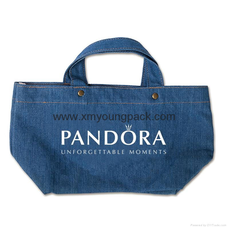 Fashion personalized custom design recycled jeans bag tote denim bag