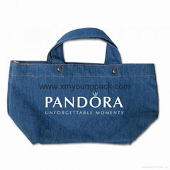 Fashion personalized custom design recycled jeans bag tote denim bag