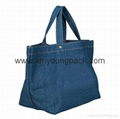 Fashion personalized custom design recycled jeans bag tote denim bag 2