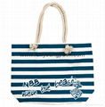 Personalized custom large cotton canvas summer essential beach bag