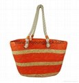 Personalized custom large cotton canvas summer essential beach bag