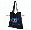 Promotional custom printed reusable eco frinedly black cloth bags