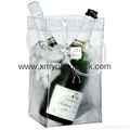 Wholesale cheap custom reusable NWPP single bottle wine carry bags