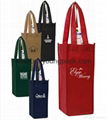 Wholesale cheap custom reusable NWPP single bottle wine carry bags