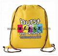 Promotional custom nylon drawstring cinch backpack bag