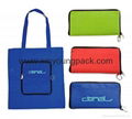 Custom nylon fold up shopping tote bag promotional bag