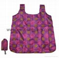 Custom nylon fold up shopping tote bag promotional bag