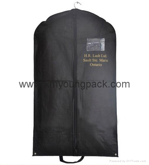 Wholesale custom black non woven polypropylene garment cover bags YP