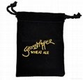 Promotional custom small white satin drawstring jewelry pouch