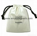 Wholesale bulk personalized custom small black and pink satin wedding favor bags