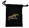 Wholesale bulk personalized custom small black and pink satin wedding favor bags