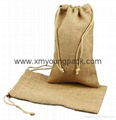 Promotional custom small pouch jute drawstring bag