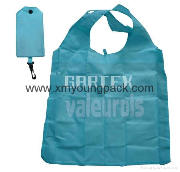 Promotion custom printed reusable nylon foldable shopper bag