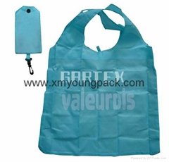 Promotion custom printed reusable nylon foldable shopper bag