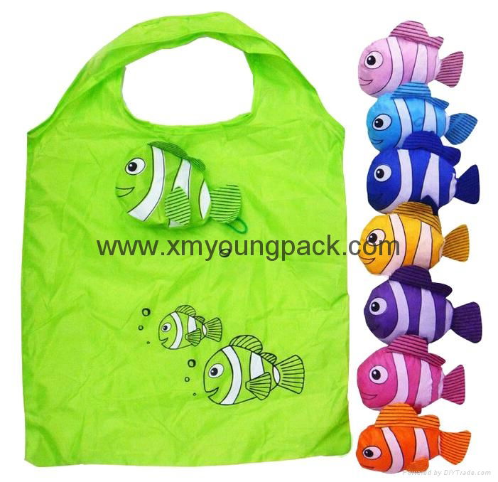 Promotion custom printed reusable nylon foldable shopper bag 5