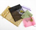 Wholesale promotional large silver organza drawstring pouch organza bags