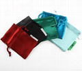 Wholesale custom small white faux suede drawstring jewelry pouches