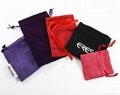 Custom printed small faux suede jewelry bag promotional suede gift bags
