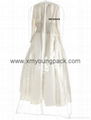 Custom printed white bridal gown dress bag non woven wedding dress cover