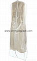 Custom printed white bridal gown dress bag non woven wedding dress cover