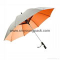 Promotional popular rainbow umbrella creative color wheel stick umbrella