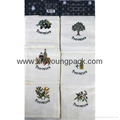 Promotional custom printed plain white 100% organic cotton tea towel