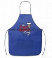 Custom printed promotional cheap non-woven apron with pockets