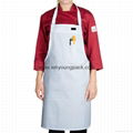 Custom printed promotional cheap non-woven apron with pockets