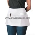 Promotional custom printed white 100% organic cotton canvas apron