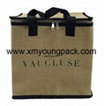 Promotional custom printed burlap jute hessian tote bag 9