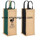 Promotional custom printed burlap jute hessian tote bag