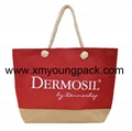 Promotional custom printed burlap jute hessian tote bag 8