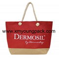 Promotional custom printed burlap jute hessian tote bag