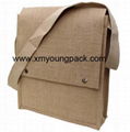 Wholesale custom printed large reusable jute shopping carrier bags