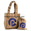 Promotional custom small pouch jute drawstring bag