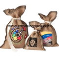 Promotional custom small pouch jute drawstring bag