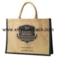 Promotional custom small insulated jute hessian lunch cooler bag