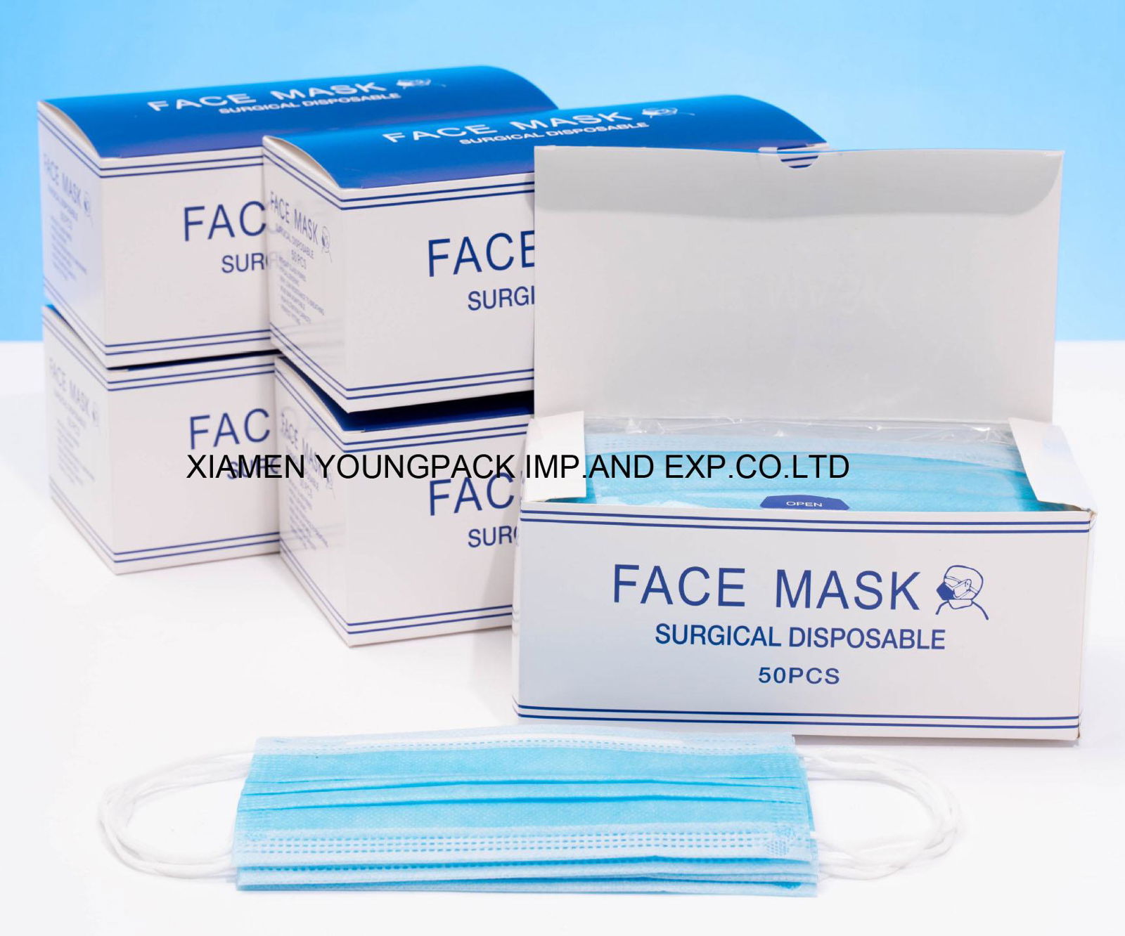 Stock Wholesale Adults 3-Ply Non-Woven Medical Disposable Masks 2